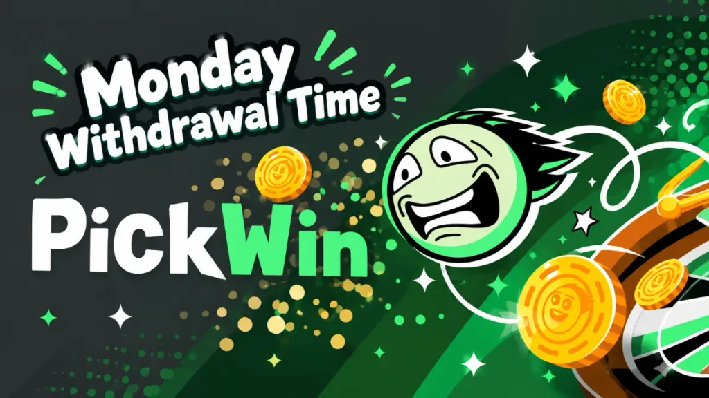 monday time withdrawal on pickwin